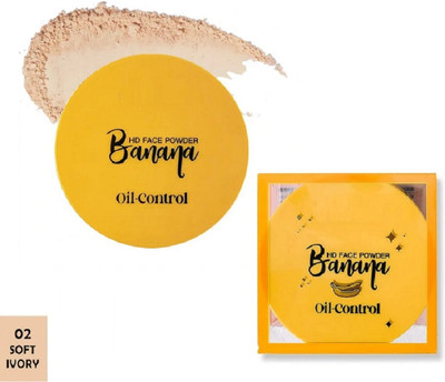 nuvya Banana Translucent Finishing Powder for Flawless Skin Appearance S2 Compact(soft ivory, 10 g)