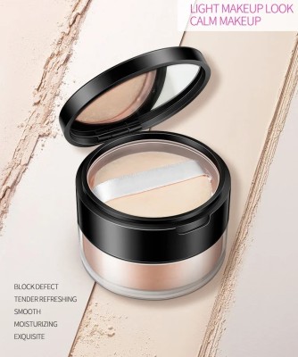 MYEONG Pro Makeup Oil-control Even Skin Color Concealer Loose Powder Compact(Banana, 20 g)