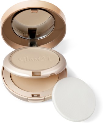 Glam21 Cosmetics High Definition Compact Powder| Smooth Satin Texture upto 8hrs| Mate Finish 2in1 Compact(Rose Blush, 18 g)