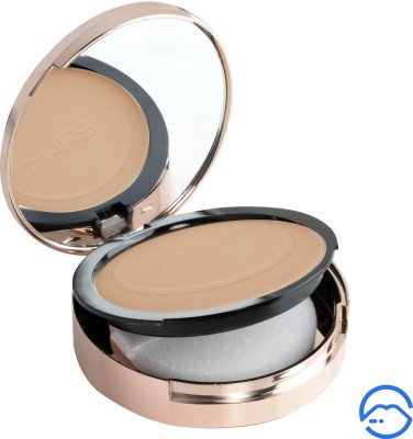 MARS Compact Powder Matte On with Applicator Puff, Absorbs Oil, Conceals & Blurs Pore Compact(06-TAN, 8 g)