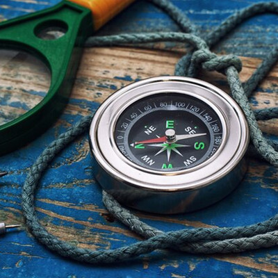 COMPAS The Magnetic Small Compass: Principles and Applications Compass(Silver)