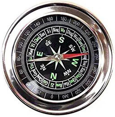 Jagdambacycle Stainless Steel Directional Military Magnetic Traveling Compass Compass(Silver)