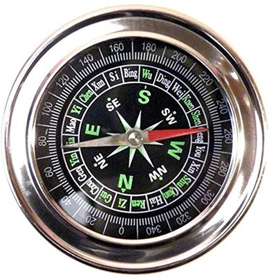 Levin Stainless Steel Directional Pocket Magnetic Compass Compass(Silver)