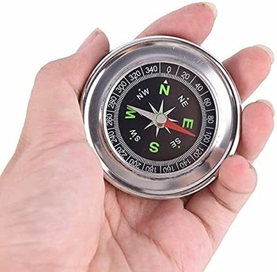 Levin Directional Pocket Magnetic Stainless Steel Compass(Silver)