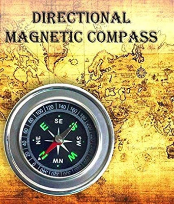 VR Creatives Stainless Steel Directional Pocket Magnetic Compass Direction Compass(Silver)
