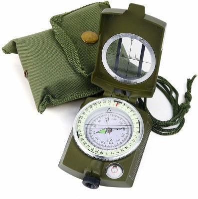 KP2 Multifunctional Folding Metal Hand Held Army Outdoor Camping Compass (Green) Compass(Green)