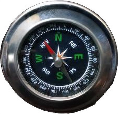 JMALL Stainless SMALL Steel Directional Magnetic Compass for Travel Compass(Silver)