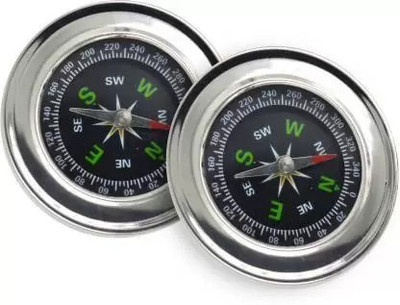 devyantra Shakti Yantra High Accuracy Magnetic Direction Compass Pack of 2 Compass(Silver)
