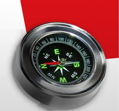 Xydrozen Stainless Steel Directional Pocket Magnetic Compass Compass(Silver)
