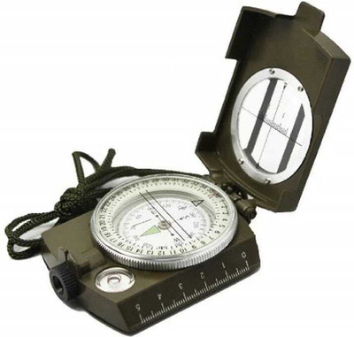 Justakeit Direction Compass Portable Camping Compass MilitaryArmy Multifunctional Survival Compass(Black)