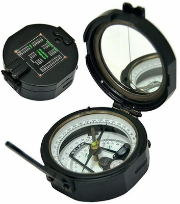 Diplomat Brunton Pocket Transit Compass with Leather Case, Brunton Compass for Geologist Compass(Black)