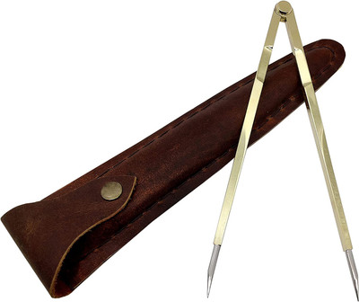 RINM BRASS COMPASS DIVIDER 6 INCH ONLY COMPASS NOT COVER Drafting Compass Set(Number of 1)