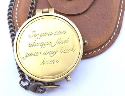 APAX Antique Nautical Brass So You Can Compass Engraved Directional Compass Gift Item Compass(Brown)