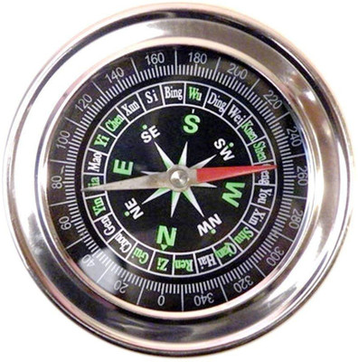 KRYTONE 1PCS Stainless Steel Directional Magnetic Compass forTravel Compass(Silver)