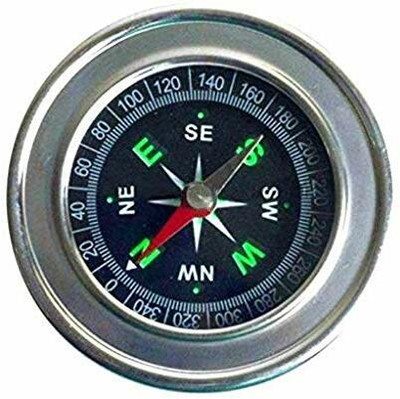 Vvcare Stainless Steel Directional Pocket Magnetic Compass Compass(Silver)
