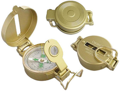 JGG Jain Gift Gallery Multifunctional Folding Metal WATERPROOF Compass(Gold)