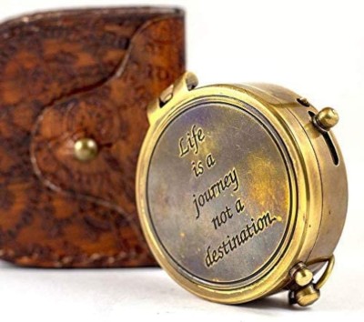 AR Engineers Vintage brass compass with engraved pattern Compass(Multicolor)
