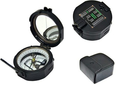 CHOICE TELECOM Nautical Geological Brunton Compass with Black Leather Case Compass(Black)