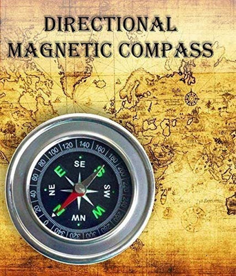 Crostal Magnetic hand held compass for ship and airplanes Compass(Black)