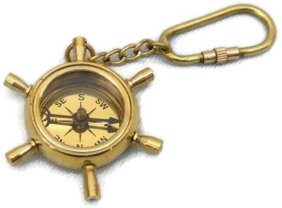 DESIGNE AND CONSTRUCTIONCO London Dollond Brass Antique Case Leather Nautical Compass Compass(Gold)