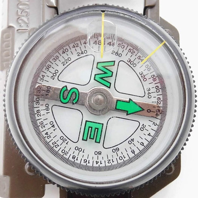 Justakeit Magnetic Military Folding Scale Pocket Suitable for Camping Outdoor Compass(Green)