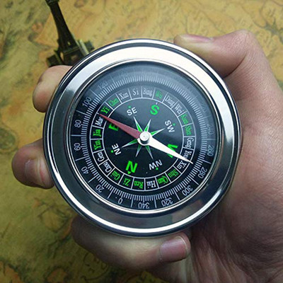 COMPAS Portable Beyond North: The Science and Art of the Compass Compass(Silver)