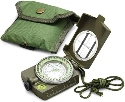 SHAHEEDA Multifunctional Tactical Survival Military Compass with Lanyard & Pouch Compass(Green)