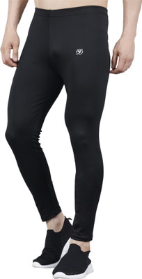 BUNNY FIT Nylon Leggings For Unisex| Sports Tights Gym | Size (XX-LARGE) Men, Women Compression(Black Full Sleeve)