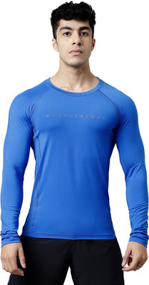 MUSCLEBLAZE Compression Muscle Tee Full Sleeve, Superman Blue Men Compression(Blue Full Sleeve)