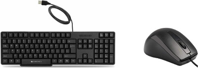 ZEBRONICS K20 Wired Keyboard + Alex Optical Mouse Combo Set(Black)