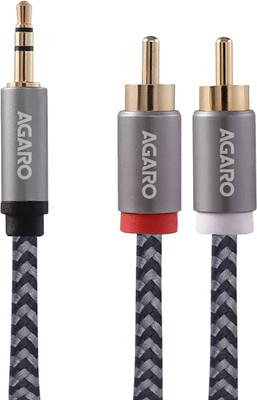 AGARO 3.5mm Aux to RCA cable 3M Combo Set