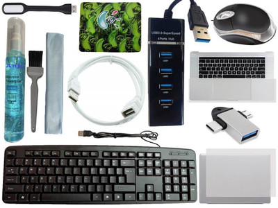 ANJO Keyboard-LED Mouse-Pad-3.0 USB Hub-3in1 Cleaner-OTG 2in1 C&M-Ext 1.5m-LED-Skin Combo Set