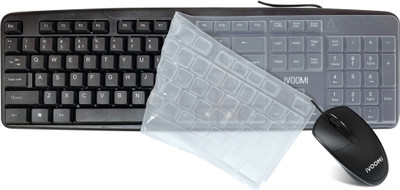 iVoomi SUPER IV-KBM09 Wired USB Standard Desktop Keyboard Compatible with Desktop, Laptop, Mac(Black)