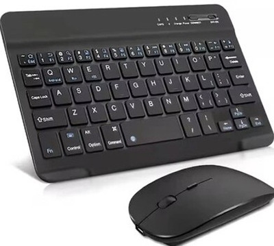 ENTWINO Mini Wireless/ BT Keyboard Mouse Combo,USB Rechargeable, for Laptop/Mobile/Tab Combo Set(Black)
