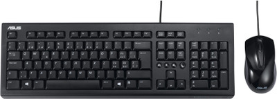ASUS Wired Keyboard and Silent Optical Mouse Set U2000 Combo Set(Black)