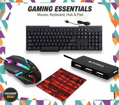 Di 4M COMBO PACK Combo Set Designed for Gaming(Black, Multicolor)