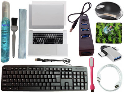 ANJO Keyboard-LED Mouse-Pad-2.0 Hub-3in1 Cleaner-OTG M&C 2in1-Ext 1.5m-LED-Skin Combo Set