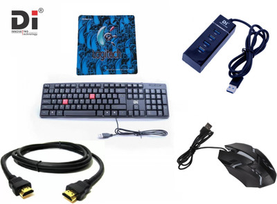 Di Innovating Technology di 5 combo 002 Combo Set Designed for Gaming(Black)