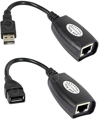 REPTRON USB Extension Adapter Upto 150Ft USB 2.0 to Female LAN Adapter OVER Ethernet Lan Adapter(2400 Mbps)
