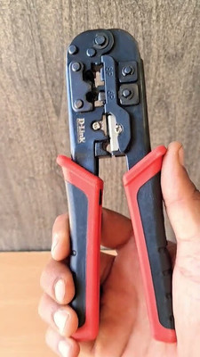 D-Link NTC-001 Dlink Crimping Tool Wire Cable Stripper Cutter RJ 45 LAN Modular Plugs Wired Ethernet Lan Adapter compatible with Windows(100 Mbps)