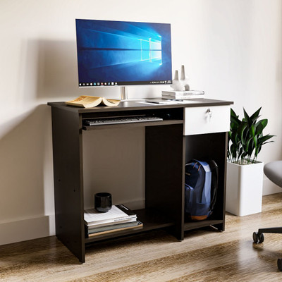 neuspace Star Computer & Laptop Table | WFH Desk | Gaming Table | Engineered Wood Computer Desk(Straight, Finish Color - Wenge, Knock Down)