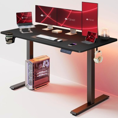 Artikel Multipurpose Electric Height Adjustable Gaming Table Home&Office Sit Stand Desk Engineered Wood Computer Desk(Modular, Finish Color - Carbon Black, DIY(Do-It-Yourself))