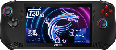 MSI Claw A1M AI PC Intel Core Ultra 5 135H – (16 GB/512 GB SSD/Windows 11 Home/Intel Integrated Arc Graphics/120 Hz) Claw A1M-219IN Gaming Laptop (7 Inch, Black, 0.675 Kg) For Rs. 30490 @ 66 %