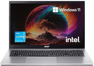 Aspire 3 (2025) Intel Core i3 13th Gen 1305U - (8 GB/512 GB SSD/Windows 11 Home) A325-53 Thin and Light Laptop(15.6 Inch, Pure Silver, 1.7 kg)