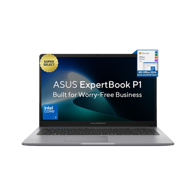 ASUS ExpertBook P1 with 1 Yr ADP (i3 14th Gen) Intel Core 3 14th Gen 100U - (16 GB/512 GB SSD/Windows 11 Home) P1503CVA-S72563WS Thin and Light Laptop(15.6 Inch, Misty Grey, 1.63 Kg, With MS Office)