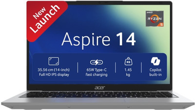 Aspire 14 AMD Ryzen 5 3500U - (8 GB/256 GB SSD/Windows 11 Home) AS14-39 Notebook(14 inch, Light Silver, 1.45 kg)