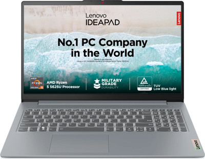 Lenovo IdeaPad Slim 3 AMD Ryzen 5 Hexa Core 5625U - (16 GB/512 GB SSD/Windows 11 Home) IdeaPad Slim 3 15ABR8 Thin and Light Laptop(15.6 Inch, Arctic Grey, 1.62 Kg, With MS Office) Lenovo IdeaPad Slim 3 AMD Ryzen 5 Hexa Core 5625U - (16 GB/512 GB SSD/Windows 11 Home) IdeaPad Slim 3 15ABR8 Thin and Light Laptop(15.6 Inch, Arctic Grey, 1.62 Kg, With MS Office)