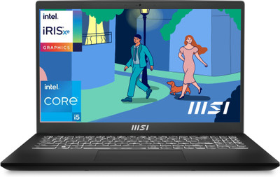 MSI Modern 15 Intel Core i5 12th Gen 1235U - (8 GB/512 GB SSD/Windows 11 Home) Modern 15 B12MO-818IN Thin and Light Laptop(15.6 Inch, Classic Black, 1.7 Kg)