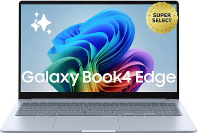 Samsung Galaxy Book4 Edge Series Copilot AI-PC Full Metal Chasis Qualcomm Snapdragon X - (16 GB/512 GB SSD/Windows 11 Home) NP750XQB-KA1IN Thin and Light Laptop(15.6 inch, Sapphire Blue, 1.55 Kg, With MS Office)