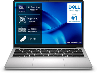 DELL 14 AI PC Intel Core Ultra 5 225U - (16 GB/512 GB SSD/Windows 11 Home) 14 D14260 Thin and Light Laptop(14 inch, Silver, With MS Office)